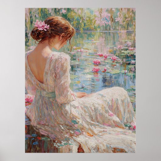Serenity by the Water Lilies Poster (Voorkant)