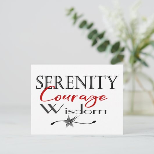 Serenity Courage Wisdom Briefkaart (Staand voorkant)