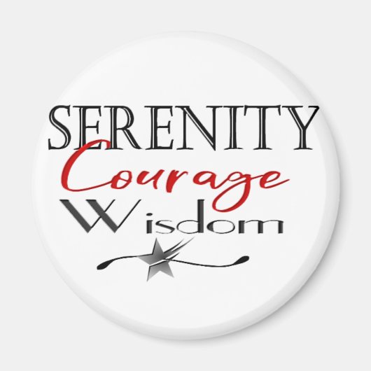 Serenity Courage Wisdom Magneet (Voorkant)