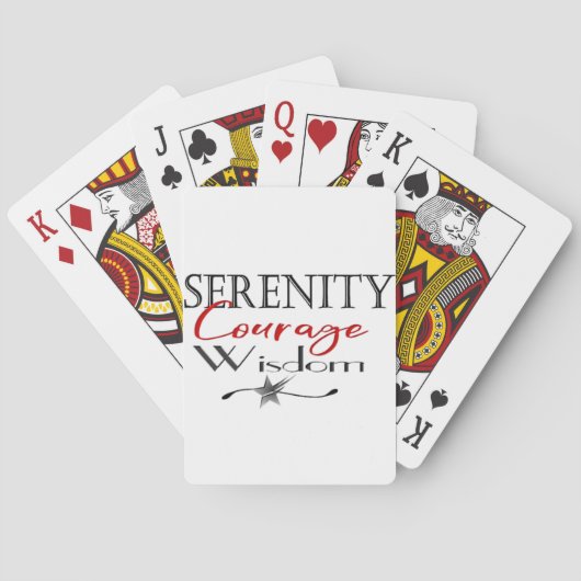 Serenity Courage Wisdom Pokerkaarten (Achterkant)