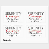 Serenity Courage Wisdom Rechthoekige Sticker (Vel)