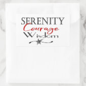 Serenity Courage Wisdom Rechthoekige Sticker (Tas)