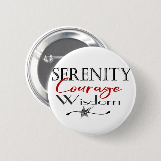 Serenity Courage Wisdom Ronde Button 5,7 Cm (Voorkant /achterkant)