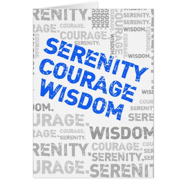 Serenity Courage Wisdom word collage (Voorkant)
