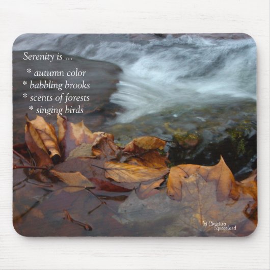 Serenity Creek Leaves Mousepad Muismat (Voorkant)