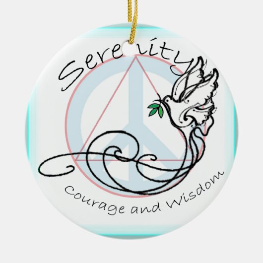Serenity Dove Keramisch Ornament (Voorkant)