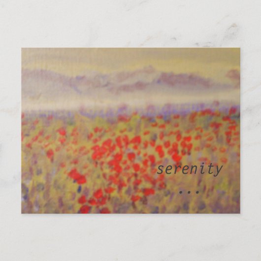 "Serenity" - een briefkaart voor kunstprints. (Voorkant)