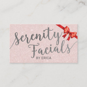 Serenity Facials Skincare Salon Spa Estheticien Aanbevelingskaartje