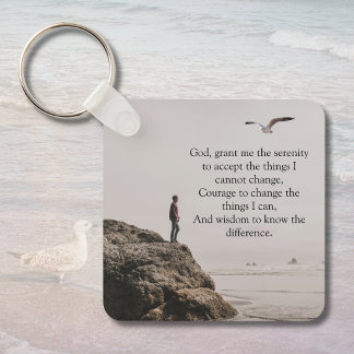 Serenity Gebed Contemplatief Strand Scène Sleutelhanger