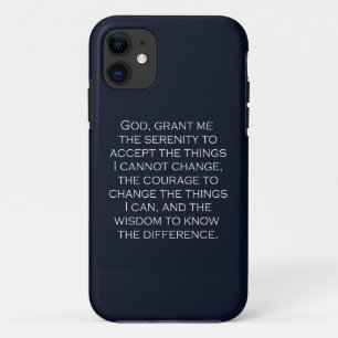 Serenity Gebed Copperplate Gotisch Lichte Letterty iPhone 11 Hoesje