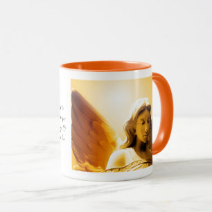Serenity Gebed Kleurrijk Geel Goud Oranje Engel Mok