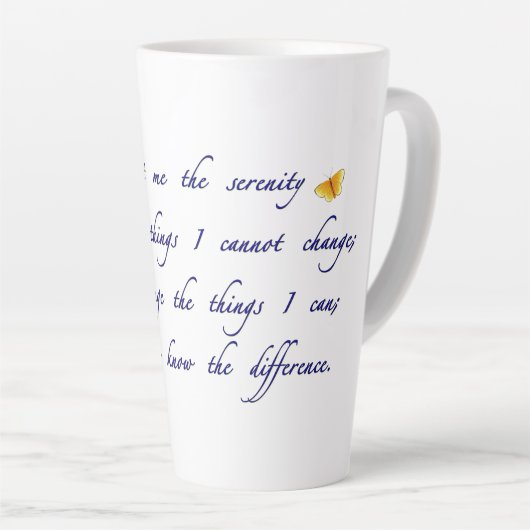 Serenity gebed latte mok (Rechterhoek)