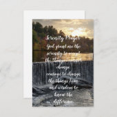 Serenity gebed RI HERFSTEN Ponaganset  Informatiekaartje (Voorkant / Achterkant)