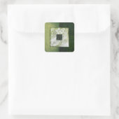 Serenity - Groen Abstract Kunst Poster Vierkante Sticker (Tas)