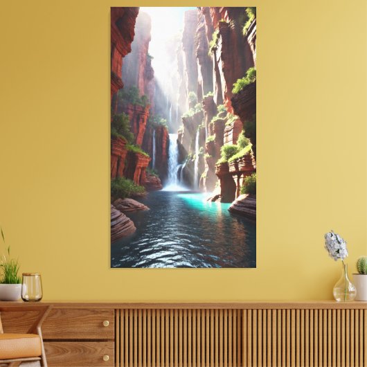 Serenity Herfsten: Majestic Canyon Escape Canvas Afdruk (Insitu (Woonkamer))