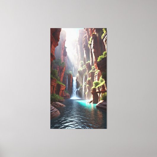 Serenity Herfsten: Majestic Canyon Escape Canvas Afdruk (Voorkant)