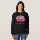 Serenity in Bloom Lotus Bloem Vreedzame Zen Bloeme Trui (Voorkant volledig)