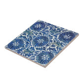 Serenity in Blue: Chinese Floral Tegel Art Tegeltje (Zijkant)