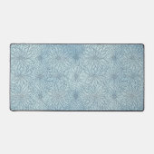 Serenity in Ice Blue Florals Bureaumat (Voorkant)