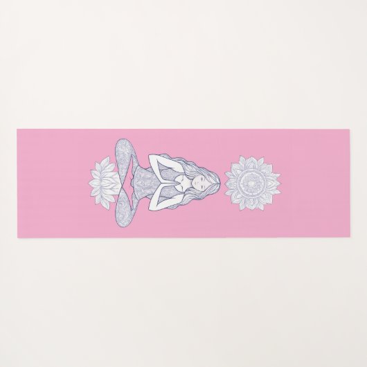 Serenity in Motion - Mandala Meditatie Kunst Yogamat (Achterkant (horizontaal))