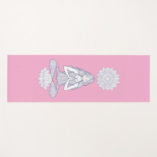 Serenity in Motion - Mandala Meditatie Kunst Yogamat (Voorkant (horizontaal))