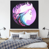 "Serenity in Style" Schoonheid voor vrouwen Canvas Afdruk (Insitu (Slaapkamer))
