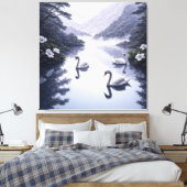 Serenity Lake Canvas Afdruk (Insitu (Slaapkamer))