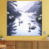 Serenity Lake Canvas Afdruk (Insitu (Woonkamer))