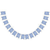 Serenity Light Blue & White Script Letters Aangepa Vlaggetjes (Alle)