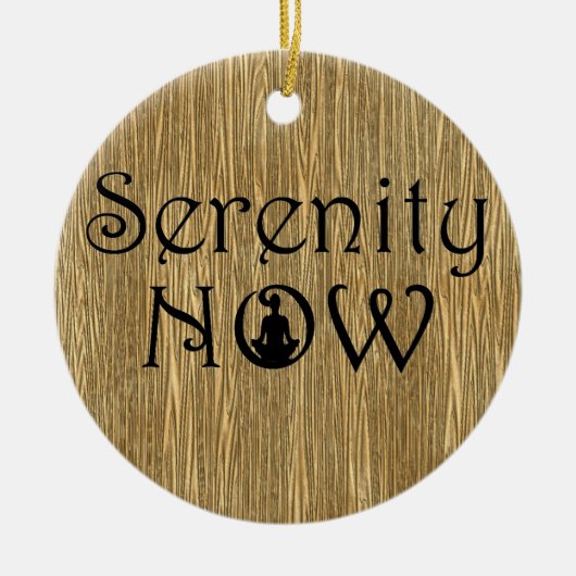 Serenity Now - Yoga-kerstversiering Keramisch Ornament (Voorkant)