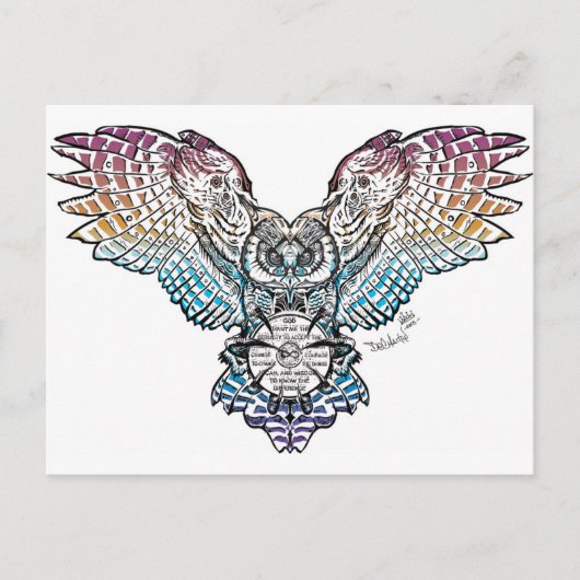 Serenity Owl Briefkaart (Voorkant)
