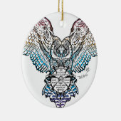 Serenity Owl Keramisch Ornament (Rechts)