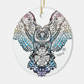 Serenity Owl Keramisch Ornament (Links)