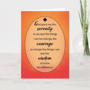 Serenity Prayer 12 Stappen Herstel Jubileum Kaart