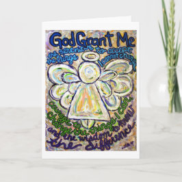 Serenity Prayer Angel Art Greeting of Note Cards Kaart