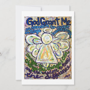 Serenity Prayer Angel Art Invitation of Invites Kaart