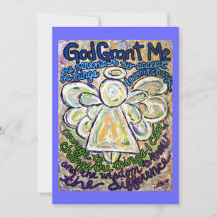 Serenity Prayer Angel Art Invitation of Invites Kaart
