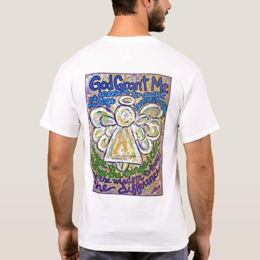 Serenity Prayer Angel T-shirt (achterzijde) (Achterkant)