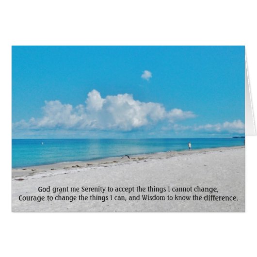 Serenity Prayer Beachscape (Voorkant Horizontaal)