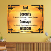 Serenity Prayer Biblical Poem Canvas Art (Insitu (Woonkamer))