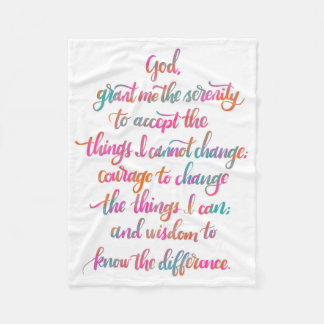 Serenity Prayer Blanket Fleece Deken