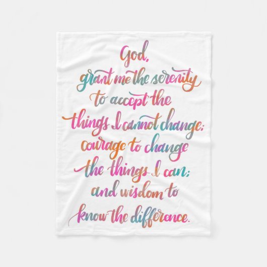 Serenity Prayer Blanket Fleece Deken (Voorkant)