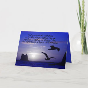 Serenity Prayer Blue Blijf sterk! Kaart