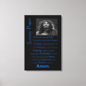 Serenity Prayer Blue Canvas Afdruk (Voorkant)