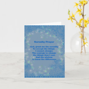 Serenity Prayer Blue Heart Inspirerend Note Kaart