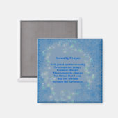 Serenity Prayer Blue Hearts Inspirerend Magnet Magneet (Voorkant / Achterkant)