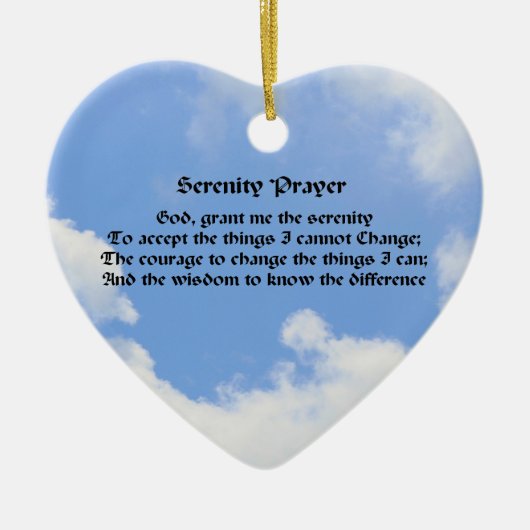Serenity Prayer Blue Sky Inspirerend Keramisch Ornament (Voorkant)