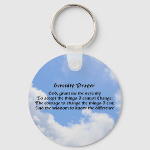 Serenity Prayer Blue Sky Inspirerend Sleutelhanger