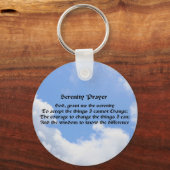 Serenity Prayer Blue Sky Inspirerend Sleutelhanger (Voorkant)