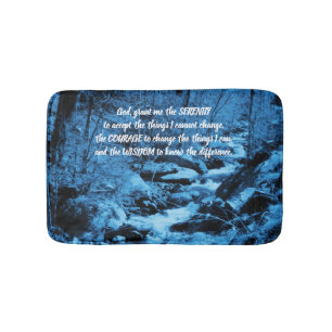 Serenity Prayer Blue stromend Brook Inspirerend  Badmat